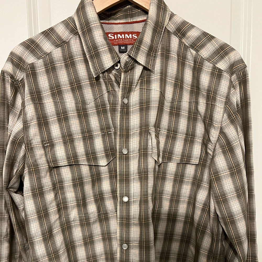 Simms Pearl Snap fishing Shirt